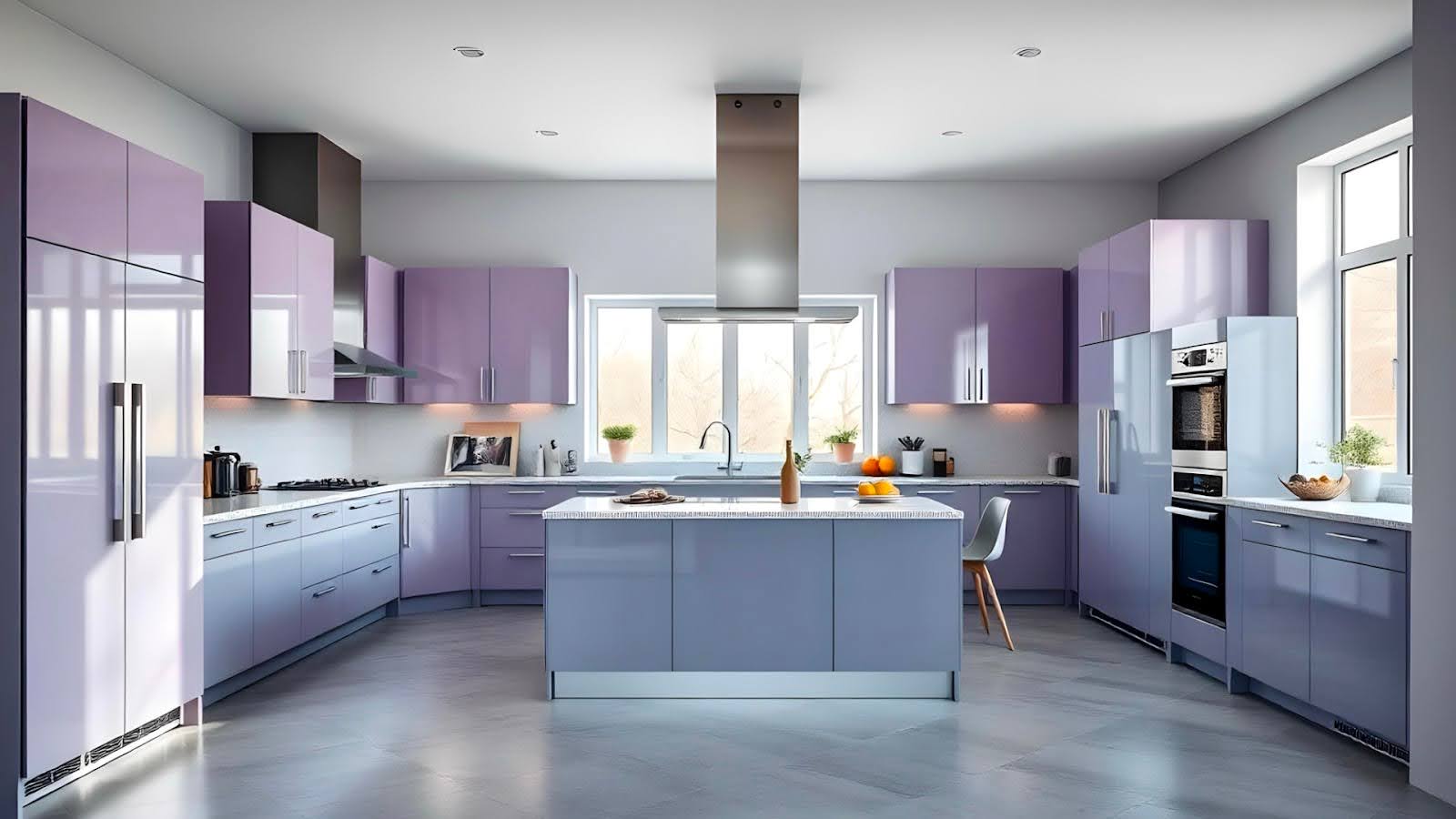 8. Lavender and Grey Colour Design