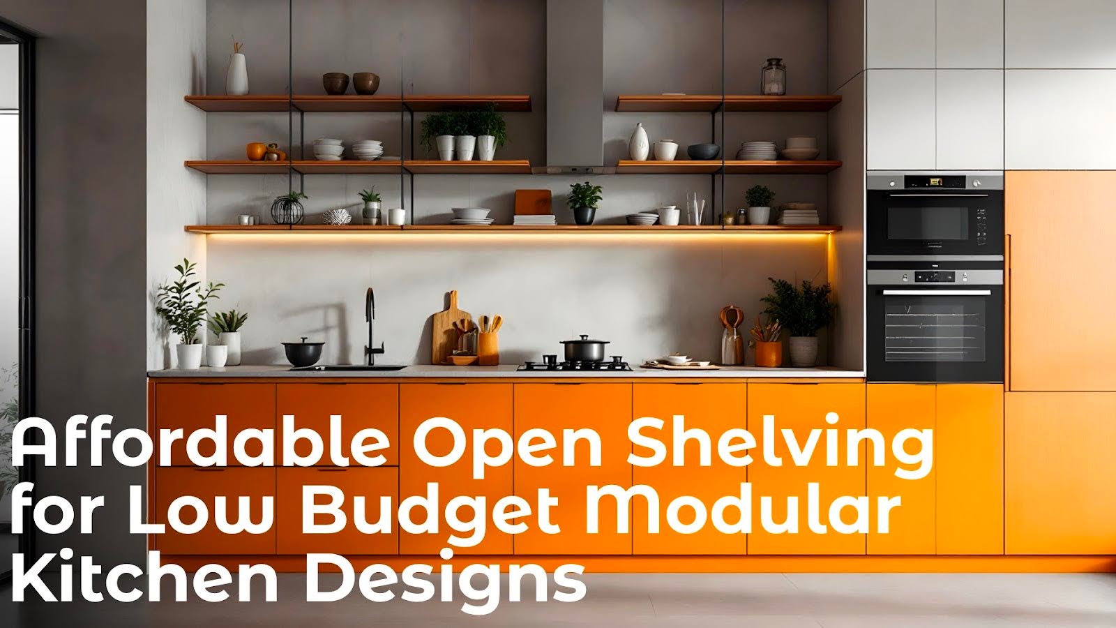 3. Affordable Open Shelving for Low Budget Modular Kitchen Designs