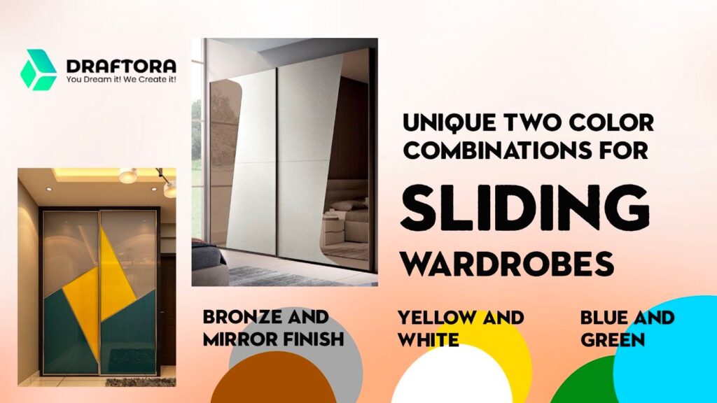 two colour combination of wardrobe design