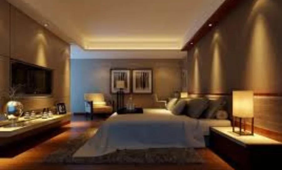 Use layered lighting instead of one harsh ceiling light