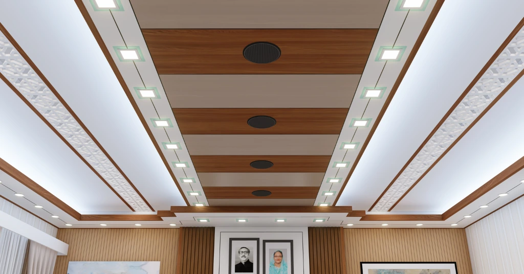 cove lighting false ceiling design for living room ambient LED ceiling design