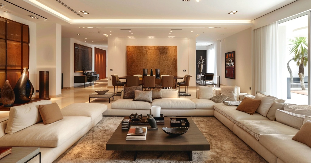 false ceiling design for living room luxury interior warm lighting